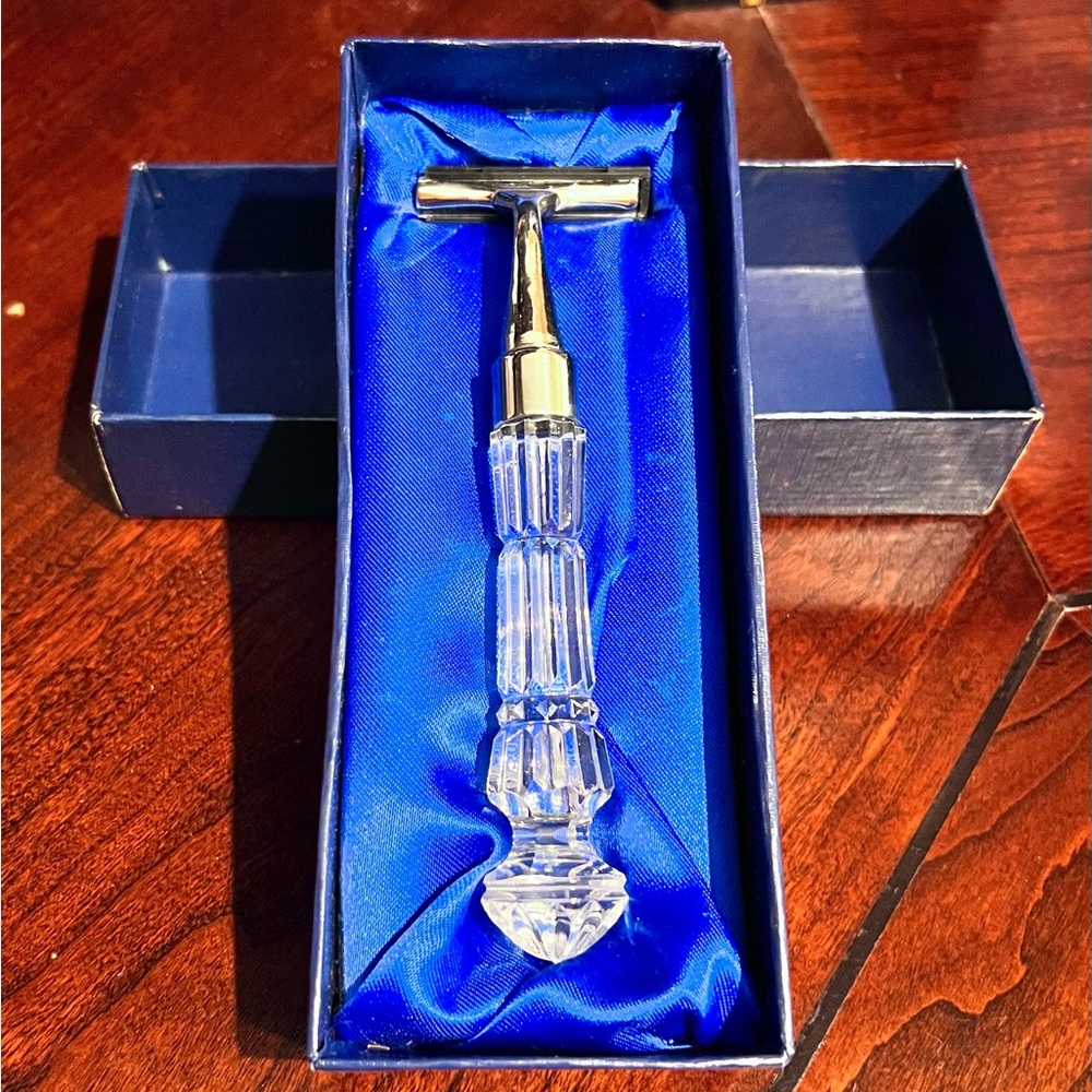 Vintage Waterford Crystal Shaver in box.